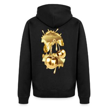 Cerise d'or - Veste à capuche bio Premium Unisexe - noir - Dos - Nico (187cm)