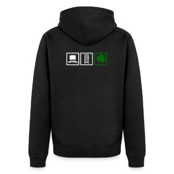 Chimney Sweep Shirt Chimney Sweep Gift - Unisex Premium Organic Zip Hoodie - black - Back - Nico (187cm)