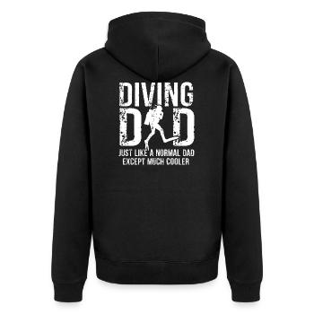 papa de plongée pour les hommes de plongée sous-marine père - Veste à capuche bio Premium Unisexe - noir - Dos - Nico (187cm)