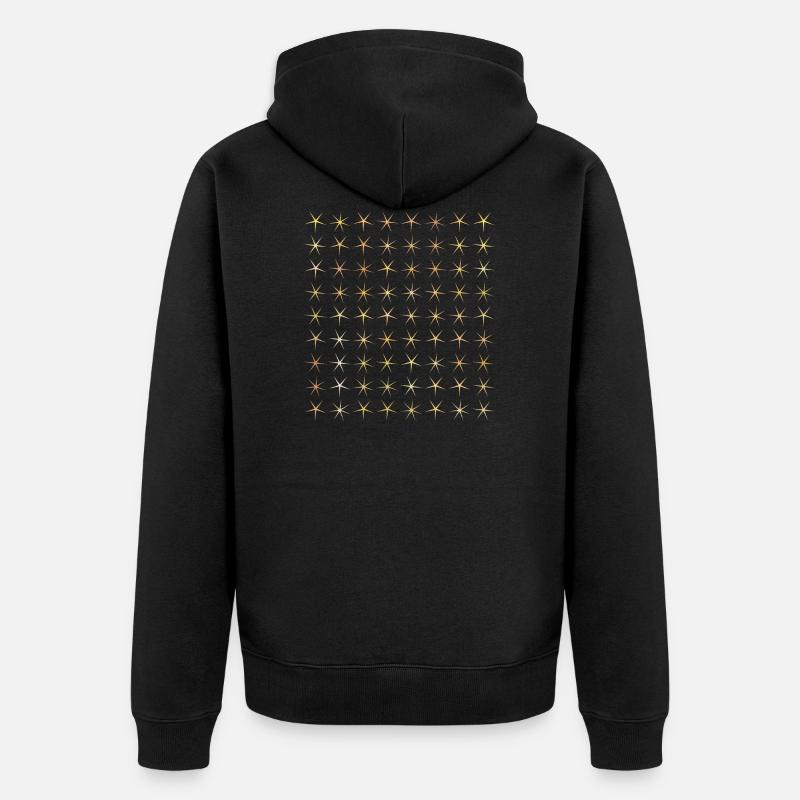 Sternchen - Unisex Premium Bio Zip Hoodie - Schwarz