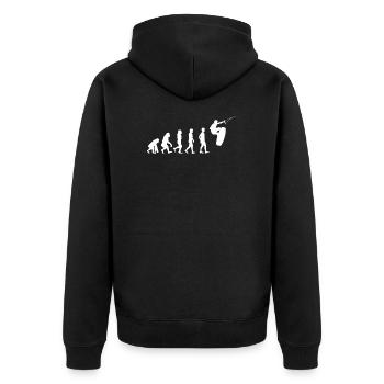 T-shirt Evolution Wakeboard Wakeboarder - Veste à capuche bio Premium Unisexe - noir - Dos - Nico (187cm)