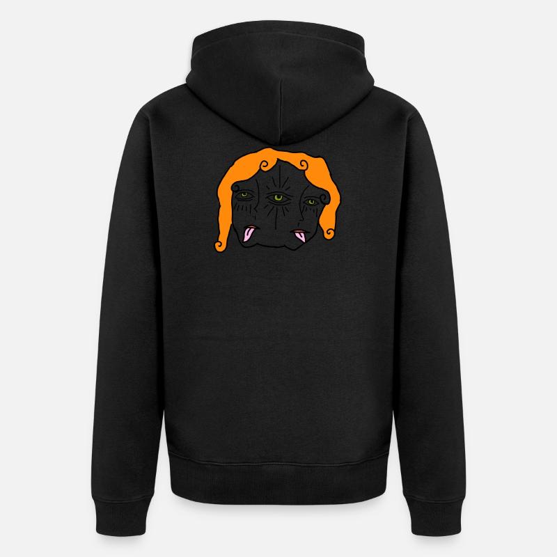 Visage psychédélique - Veste à capuche bio Premium Unisexe - noir