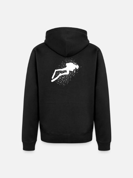 Diver design motif gift - Unisex Premium Organic Zip Hoodie - black