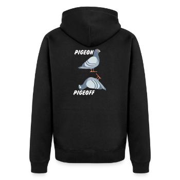 Pigeon Pigeon Pigeon cadeau - Veste à capuche bio Premium Unisexe - noir - Dos - Nico (187cm)