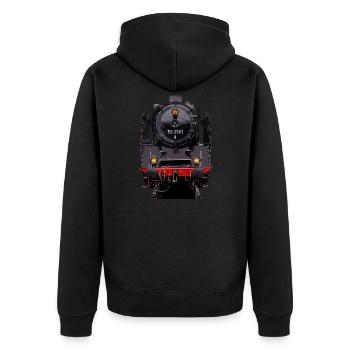 Locomotive à vapeur 50 3501 - Veste à capuche bio Premium Unisexe - noir - Dos - Nico (187cm)