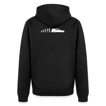 Evolution undertaker hearse - Unisex Premium Organic Zip Hoodie - black - Back - Nico (187cm)