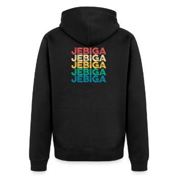 Jebiga rôti Yougoslavie disant Balkan Yugo - Veste à capuche bio Premium Unisexe - noir - Dos - Nico (187cm)