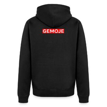 Gemoje Hessisch dialecte cadeau de dialecte de la Sarre - Veste à capuche bio Premium Unisexe - noir - Dos - Nico (187cm)