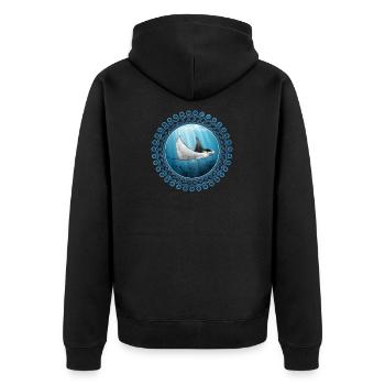 Mantara - Veste à capuche bio Premium Unisexe - noir - Dos - Nico (187cm)