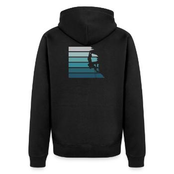 T-shirt d'escalade de corde cadeau d'escalade de roche - Veste à capuche bio Premium Unisexe - noir - Dos - Nico (187cm)