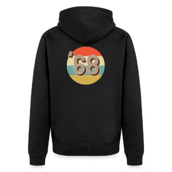 Millésime 1968 - Veste à capuche bio Premium Unisexe - noir - Dos - Nico (187cm)