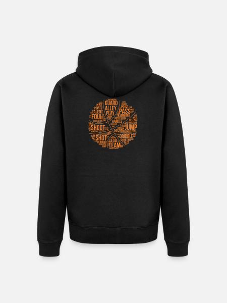 Basketbal coach coach teamspeler - Uniseks Premium bio ziphoodie - zwart