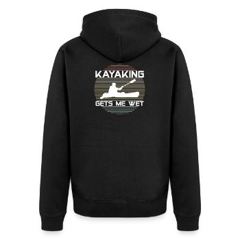 Cadeau de t-shirt mouillé de Gest Me de kayak - Veste à capuche bio Premium Unisexe - noir - Dos - Nico (187cm)