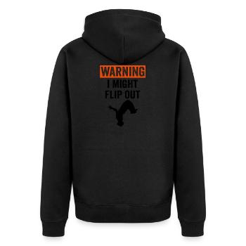 Funny parkour freerunning sport gifts - Unisex Premium Organic Zip Hoodie - black - Back - Nico (187cm)