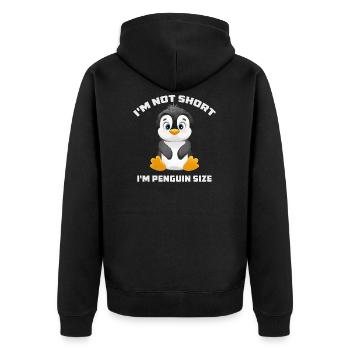 Je ne suis pas court, je suis pingouin taille mignon amant pingouin - Veste à capuche bio Premium Unisexe - noir - Dos - Nico (187cm)