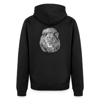 Lion - Veste à capuche bio Premium Unisexe - noir - Dos - Nico (187cm)