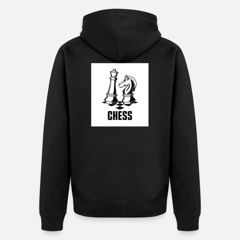 Échecs - Veste à capuche bio Premium Unisexe - noir