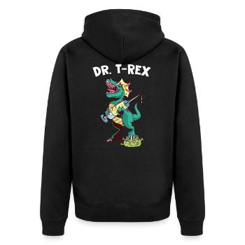 Dr. T-Rex dinosaure vaccination Superspreader - Veste à capuche bio Premium Unisexe - noir - Dos - Nico (187cm)