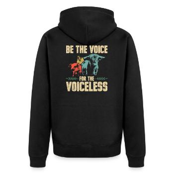 Défenseurs des animaux | Végétaliens végétariens cadeaux végétaliens - Veste à capuche bio Premium Unisexe - noir - Dos - Nico (187cm)
