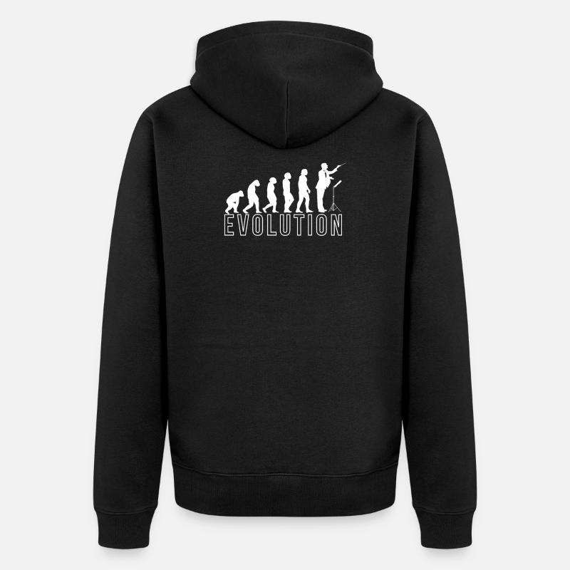 Evolution Dirigent T-Shirt Geschenk - Unisex Premium Bio Zip Hoodie - Schwarz