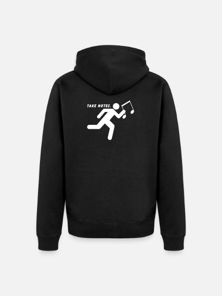 Take Notes T-Shirt Dirigent Geschenk - Unisex Premium Bio Zip Hoodie - Schwarz