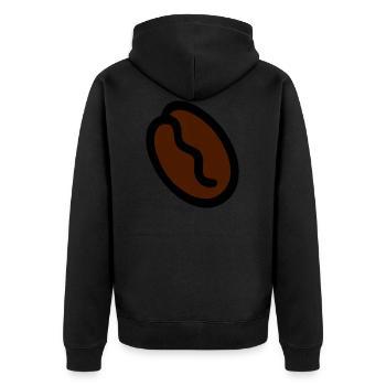 Café café café - Veste à capuche bio Premium Unisexe - noir - Dos - Nico (187cm)