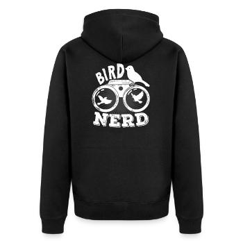 Birdwatching Gift for a Bird Nerd - Unisex Premium Organic Zip Hoodie - black - Back - Nico (187cm)