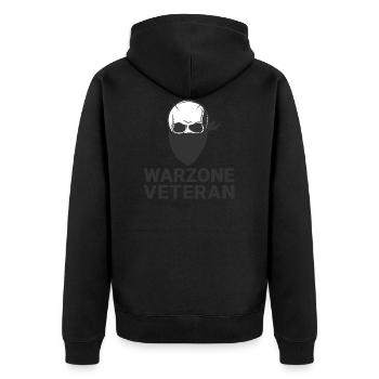 Warzone Veteran COD - Unisex Premium Organic Zip Hoodie - black - Back - Nico (187cm)