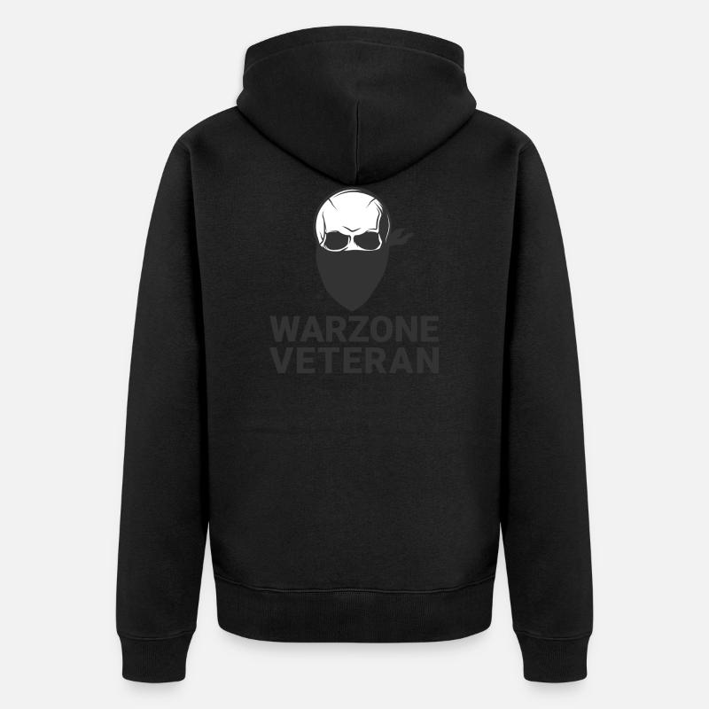 WARZONE VETERAN GAMING COD - Unisex Premium Bio Zip Hoodie - Schwarz