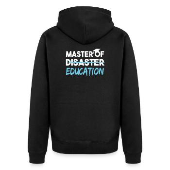 Master of Education Lehramt Étudiants - Veste à capuche bio Premium Unisexe - noir - Dos - Nico (187cm)