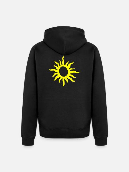 Sun Symbol Life - Unisex Premium Organic Zip Hoodie - black
