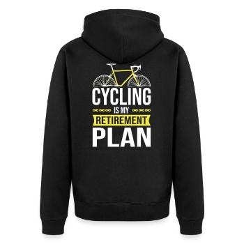 Faire du vélo mon plan cadeau de vélo de retraite de retraite - Veste à capuche bio Premium Unisexe - noir - Dos - Nico (187cm)