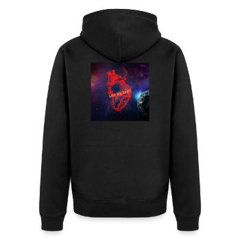 Heart Illustration - Veste à capuche bio Premium Unisexe - noir - Dos - Nico (187cm)