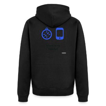 Où est mon téléphone ? - Veste à capuche bio Premium Unisexe - noir - Dos - Nico (187cm)