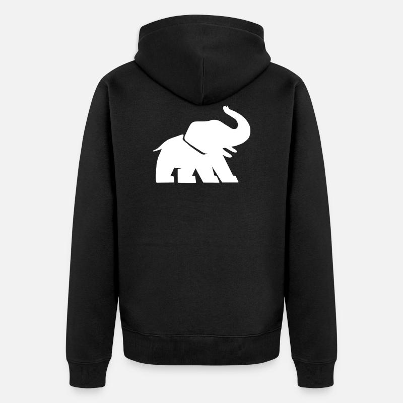 Éléphant Comic - Veste à capuche bio Premium Unisexe - noir