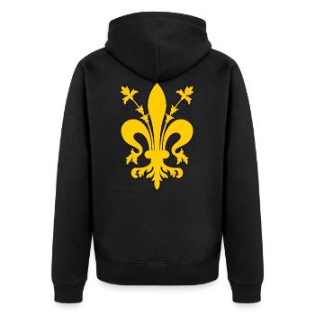 Fleur de Lys - Veste à capuche bio Premium Unisexe - noir - Dos - Nico (187cm)