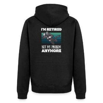 Retraite - Pension - Veste à capuche bio Premium Unisexe - noir - Dos - Nico (187cm)