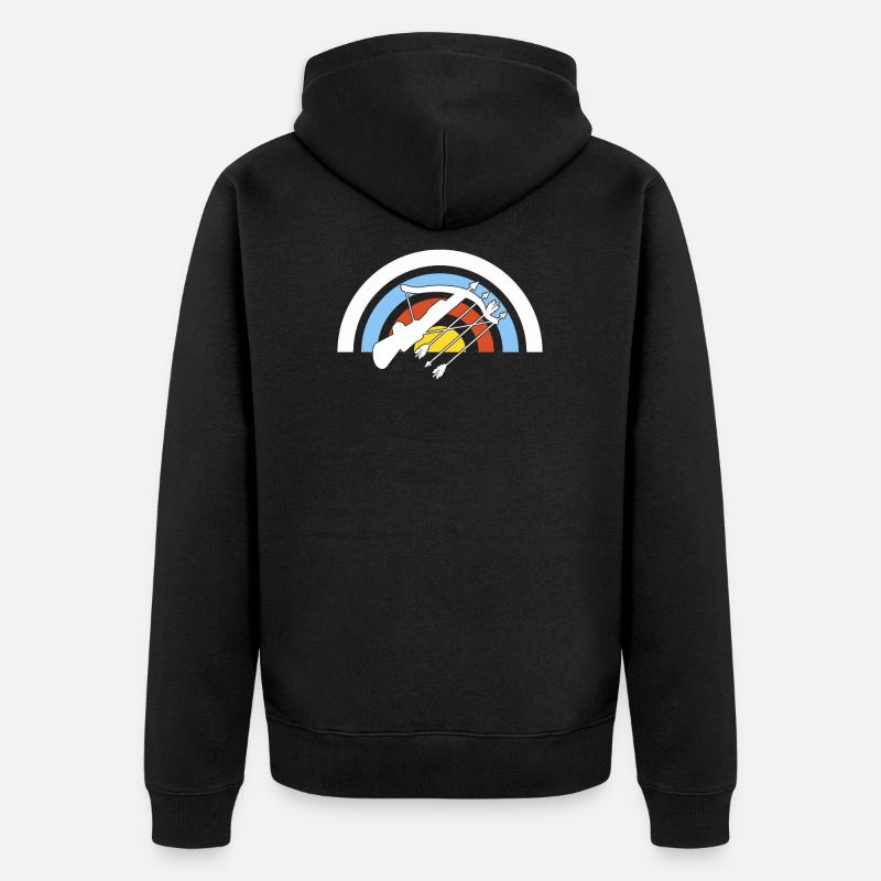 Arbalète Sagittaire Cadeau - Veste à capuche bio Premium Unisexe - noir