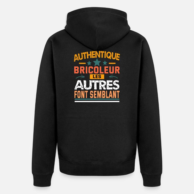 authentique bricoleur - Veste à capuche bio Premium Unisexe - noir