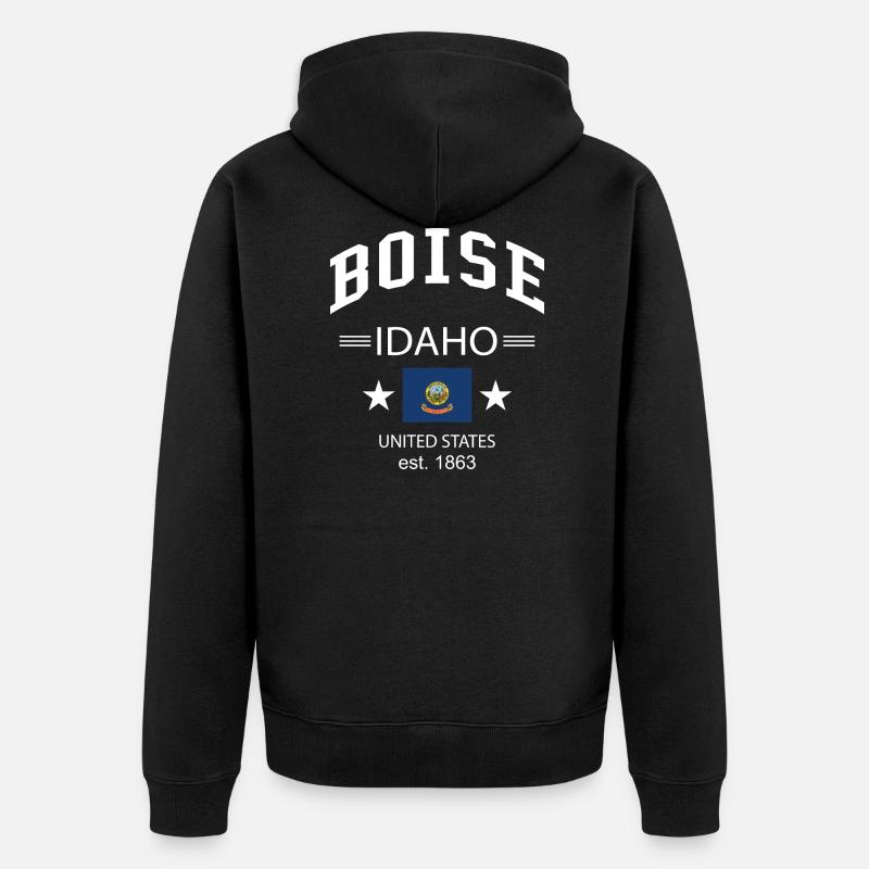 Boise - Veste à capuche bio Premium Unisexe - noir