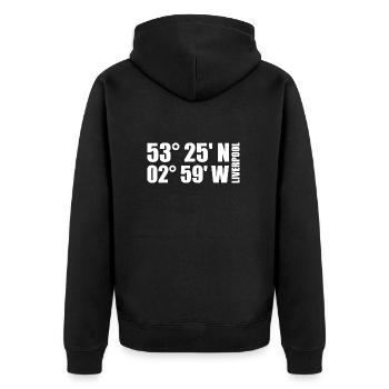Coordonnées de Liverpool - Veste à capuche bio Premium Unisexe - noir - Dos - Nico (187cm)