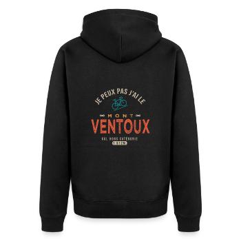 je peux pas j ai mont ventoux cadeau vélo cycliste - Veste à capuche bio Premium Unisexe - noir - Dos - Nico (187cm)