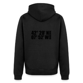 Coordonnées Ourense - Veste à capuche bio Premium Unisexe - noir - Dos - Nico (187cm)