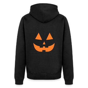 Halloween Grimace Halloween Costume Pumpkin Face - Unisex Premium Organic Zip Hoodie - black - Back - Nico (187cm)