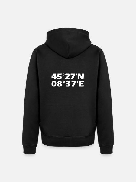 Novara Coordinates - Unisex Premium Organic Zip Hoodie - black