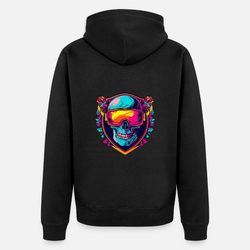 Ski Masque de ski Skull - Veste à capuche bio Premium Unisexe - noir