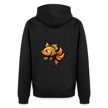 Couronne de bande dessinée Goldfish - Veste à capuche bio Premium Unisexe - noir - Dos - Nico (187cm)