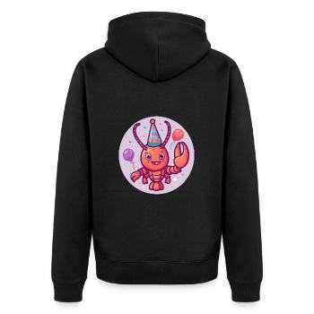 Hummer Krebs Geburtstag Comic - Unisex Premium Bio Zip Hoodie - Schwarz - Hinten - Nico (187cm)