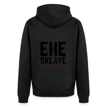 Ehe Sklave Hochzeit Jga - Unisex Premium Bio Zip Hoodie - Schwarz - Hinten - Nico (187cm)