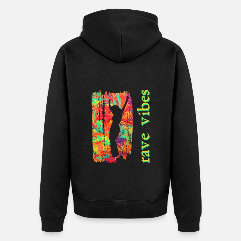 rave e 249 - Veste à capuche bio Premium Unisexe - noir